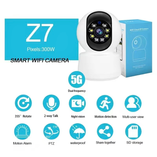 Z7 Smart WiFi Camera - 300W Pixels 5G Dual Frequency