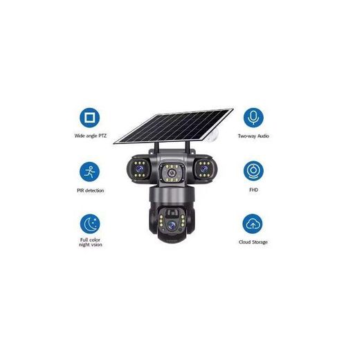 Smart HCI Camera with Solar Panel - Wireless Outdoor Security