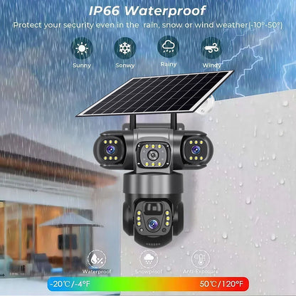 Smart HCI Camera with Solar Panel - Wireless Outdoor Security
